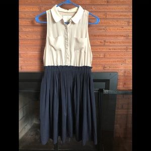 Anthropologie High Wasted Dress w/ Pockets Size 6